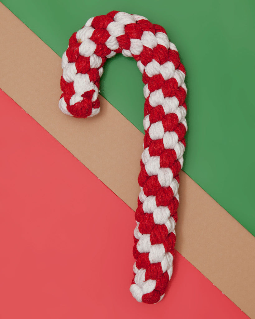 Candy Cane Rope Dog Toy Play JAX & BONES   