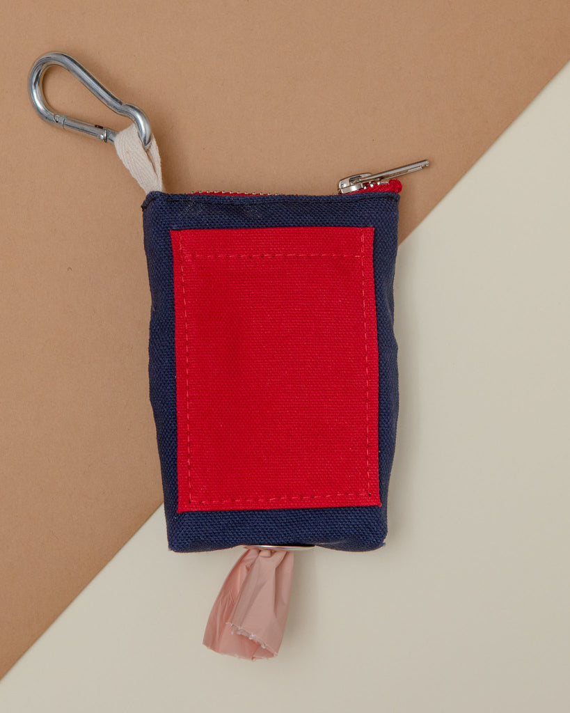 Good Girl Bag Treat + Poop Bag Holder in Navy Canvas (Made in NYC) WALK DOG & CO. COLLECTION   