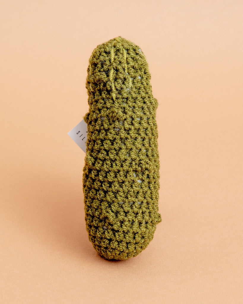 Hand-Knit Pickle Squeaky Dog Toy (FINAL SALE) Play SILK ROAD BAZAAR   