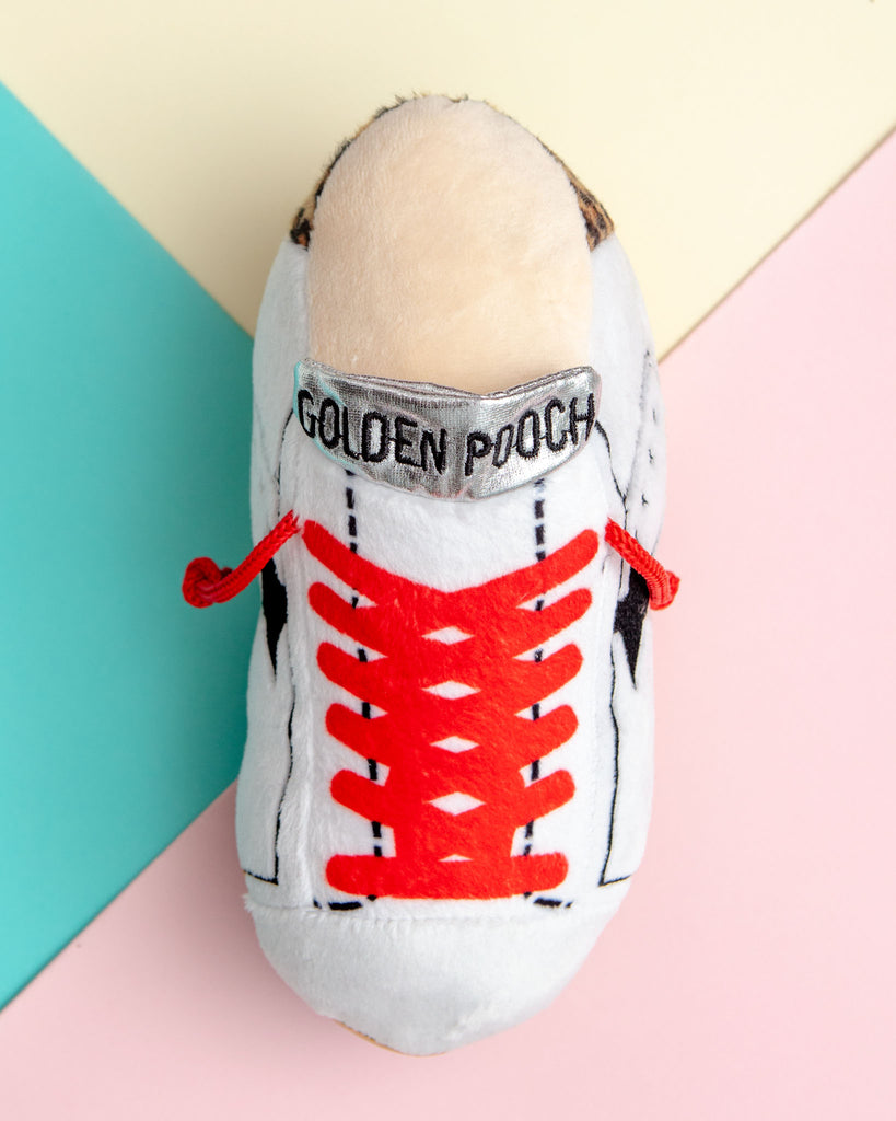 Golden Pooch Sneaker Plush Dog Toy Play HAUTE DIGGITY DOG   