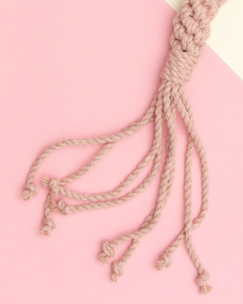 Macrame Rope Cotton Dog Tug Toy in Blush (Made in the USA) (FINAL SALE) Play EMBER & IVORY   