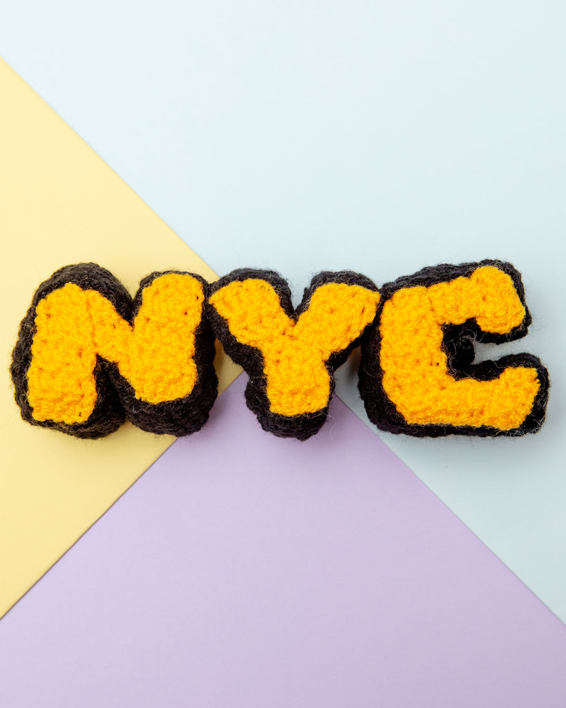 NYC Hand-Knit Dog Squeaky Toy (Dog & Co. Exclusive) Play SILK ROAD BAZAAR for DOG & CO.   