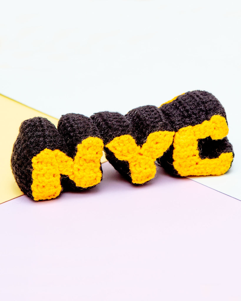 NYC Hand-Knit Dog Squeaky Toy (Dog & Co. Exclusive) Play SILK ROAD BAZAAR for DOG & CO.   