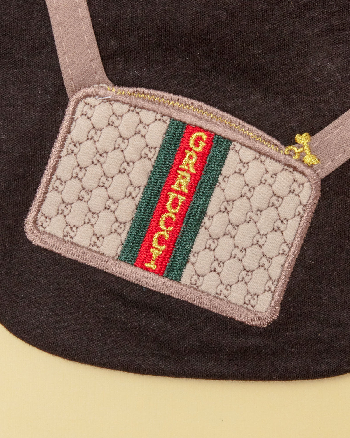 Designer-inspired Grrucci Embroidered Dog T-Shirt