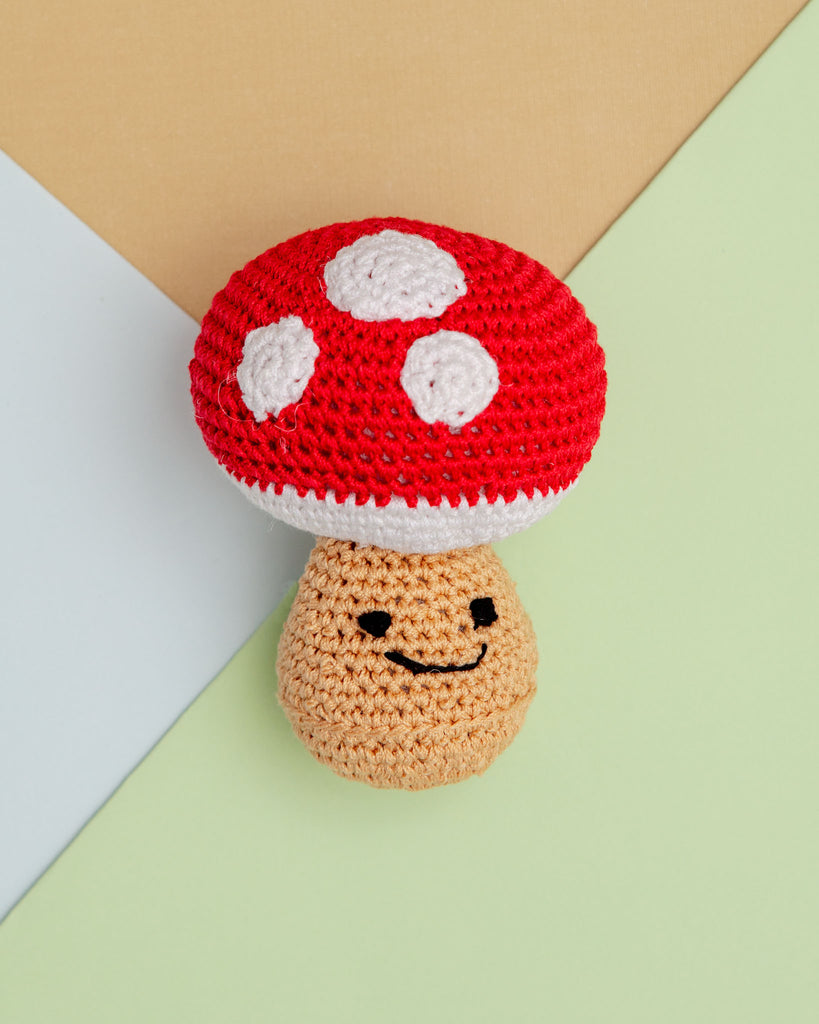 Mini Mushroom Squeaky Knit Dog Toy Dog Toys DOGO   