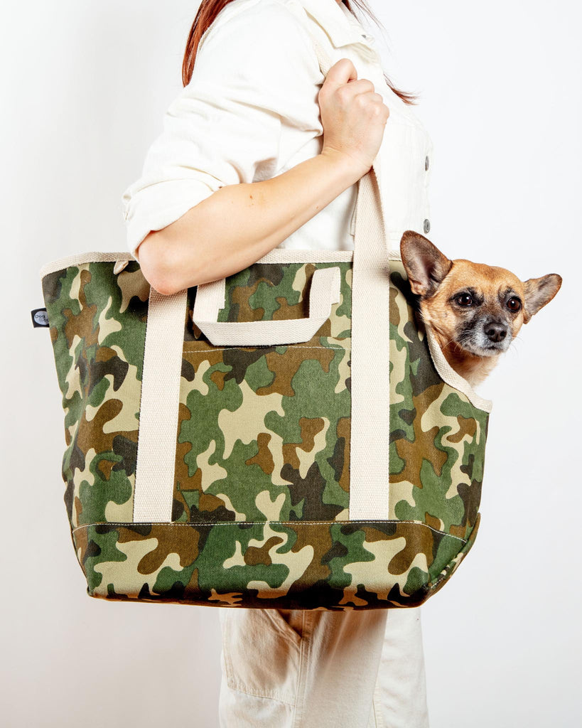 City Carrier Dog Bag in Size 3 Carry DOG & CO. COLLECTION Camo  
