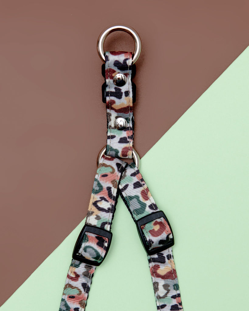 Step-In Dog Harness in Camo Leopard (Made in NYC) WALK DOG & CO. COLLECTION   