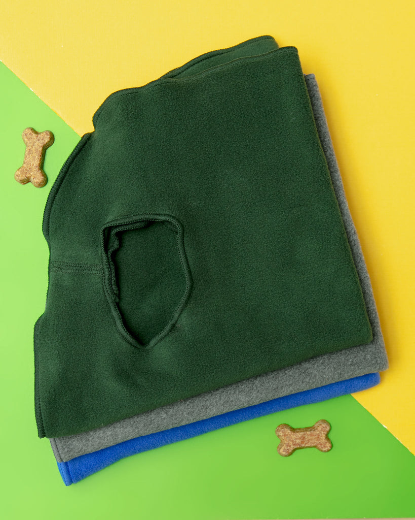 Pullover Stretch Dog Fleece in Hunter Green Wear GOLD PAW   