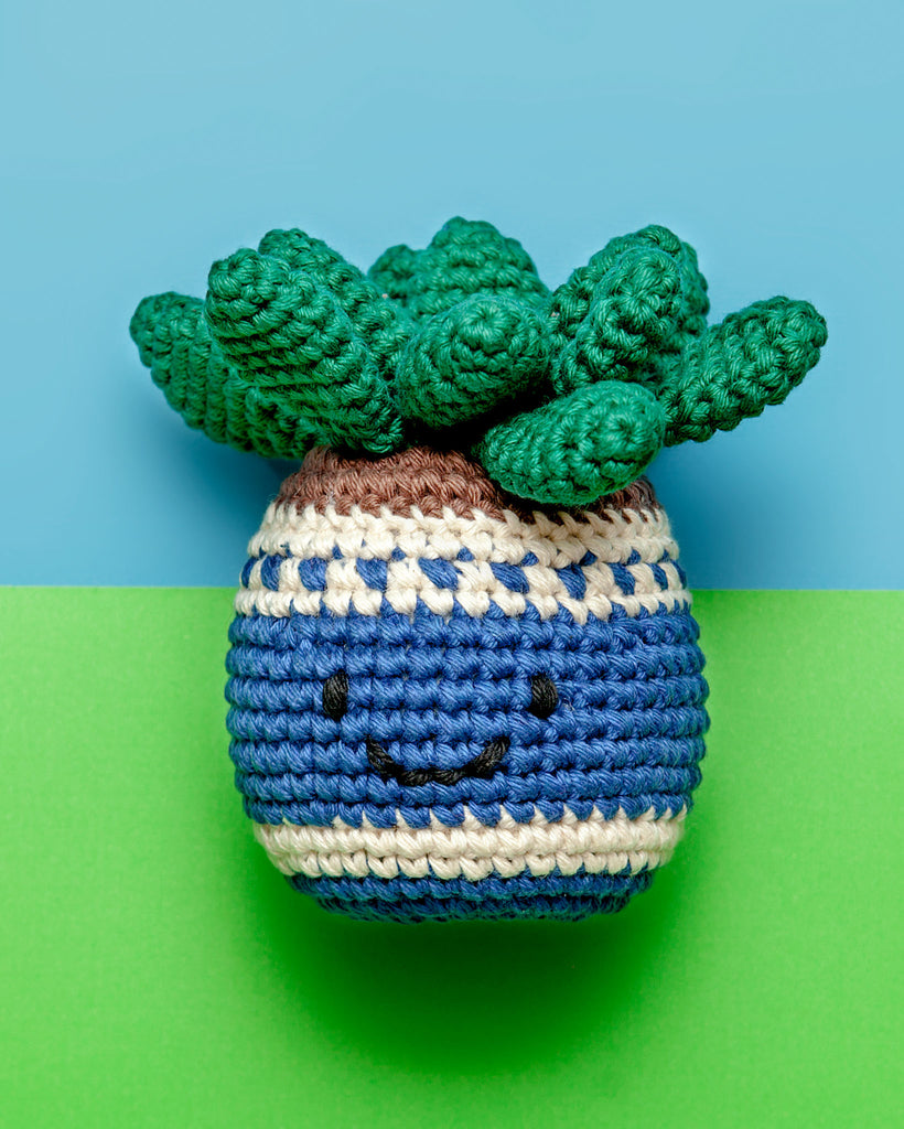 Hand Crochet Potted Plant Toy Play WARE OF THE DOG   