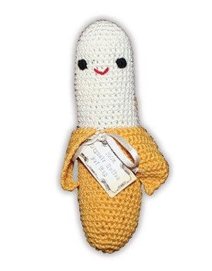 KNIT KNACKS | Organic Knit Banana Dog Toy | DOG & CO.