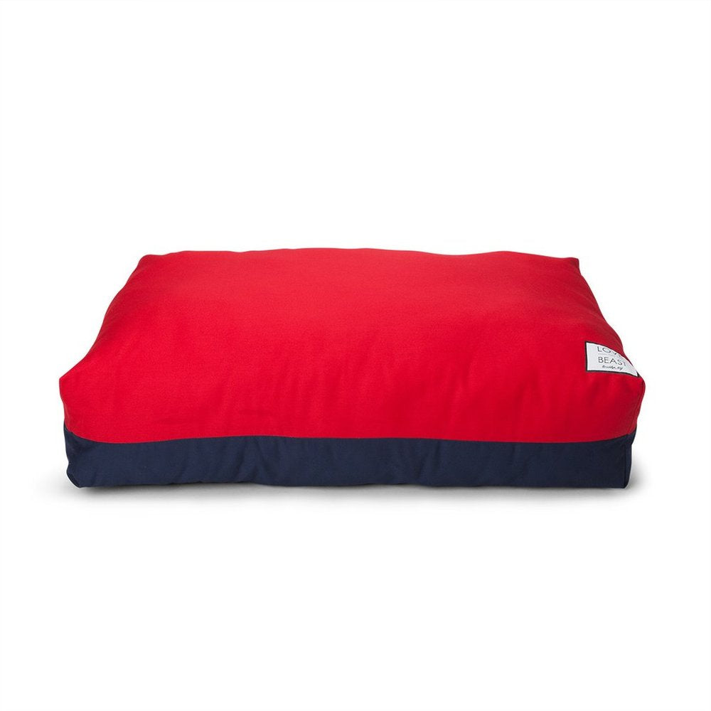 LOVE THY BEAST | Flip Stitch Bed in Red + Navy Bed LOVE THY BEAST   