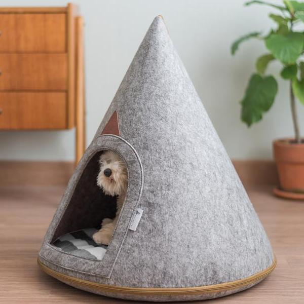 Bella Soft Grey Dog Cave Small DOG CO