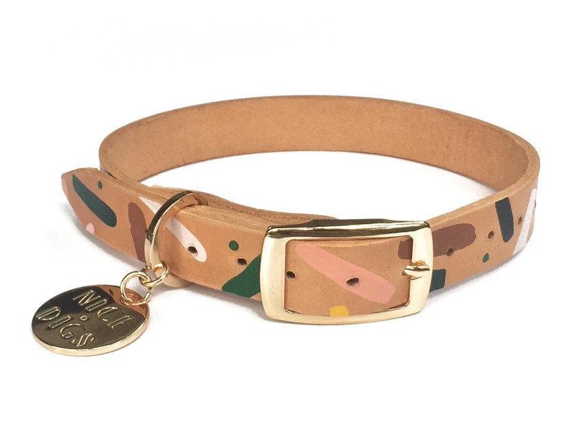 NICE DIGS | Master Confetti Leather Dog Collar Collar NICE DIGS   