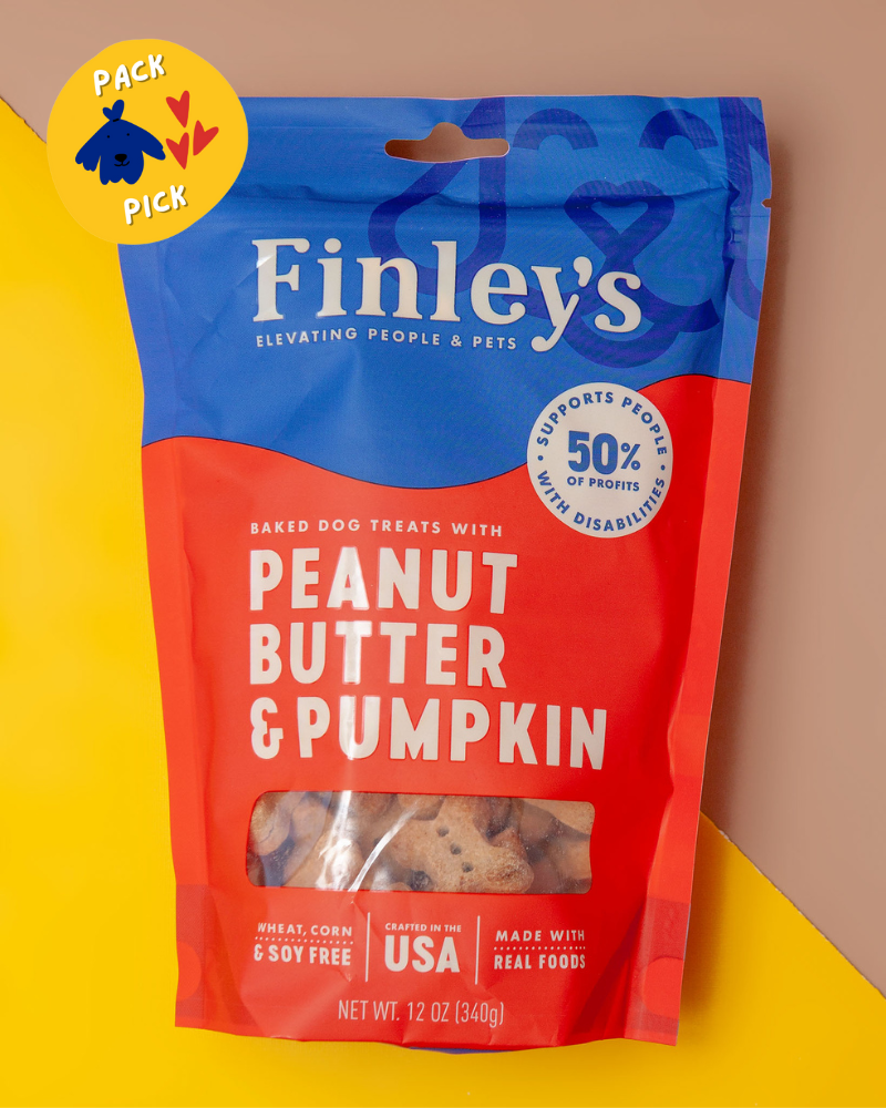 Peanut Butter & Pumpkin Crunchy Dog Biscuits Eat FINLEY'S BARKERY   