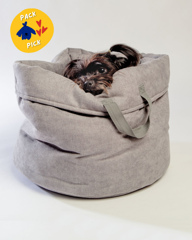 Little Shopper Bed Bag Dog Carrier in Grey (FINAL SALE) DOG
