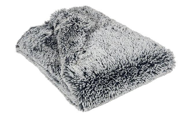 Faux Fur Blanket in Slate & Blue Steel HOME PANDEMONIUM   