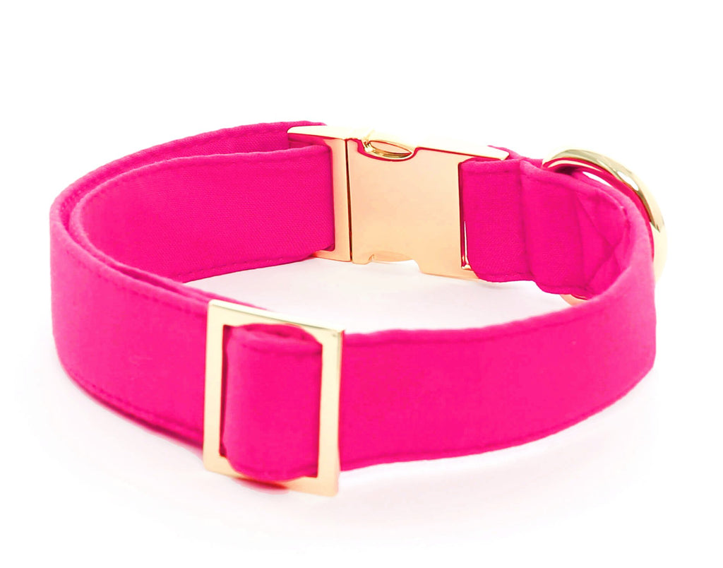 Hot Pink Dog Collar<br>(Made in the USA) (FINAL SALE) WALK THE FOGGY DOG   