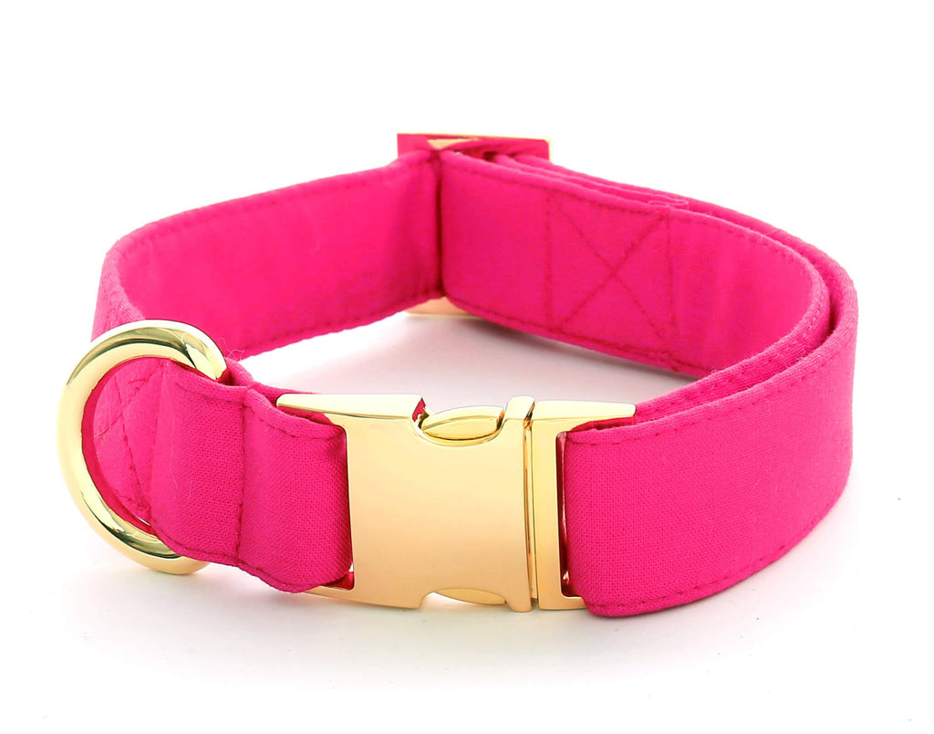 Hot Pink Dog Collar<br>(Made in the USA) (FINAL SALE) WALK THE FOGGY DOG   