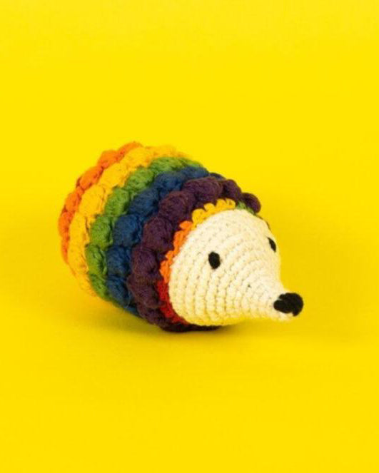 Hand Crochet Hedgehog Toy Play WARE OF THE DOG   