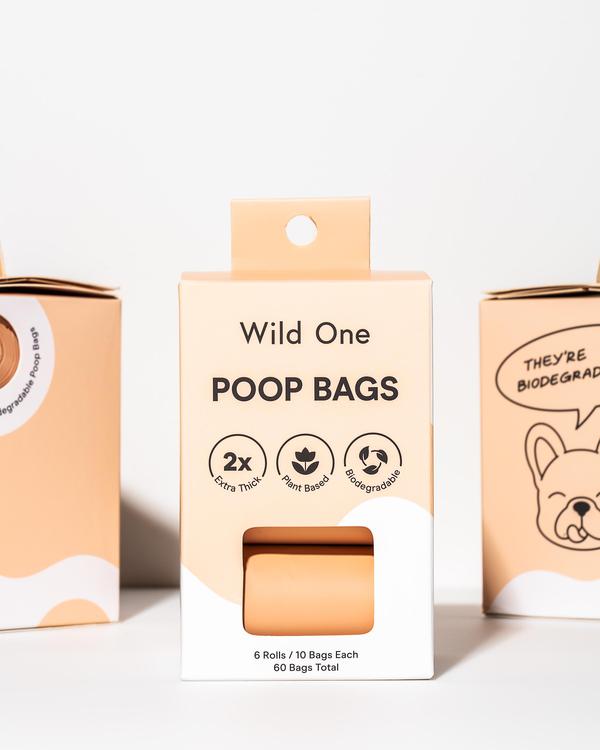 Eco-Friendly Dog Poop Bags in Tan WALK Wild One   