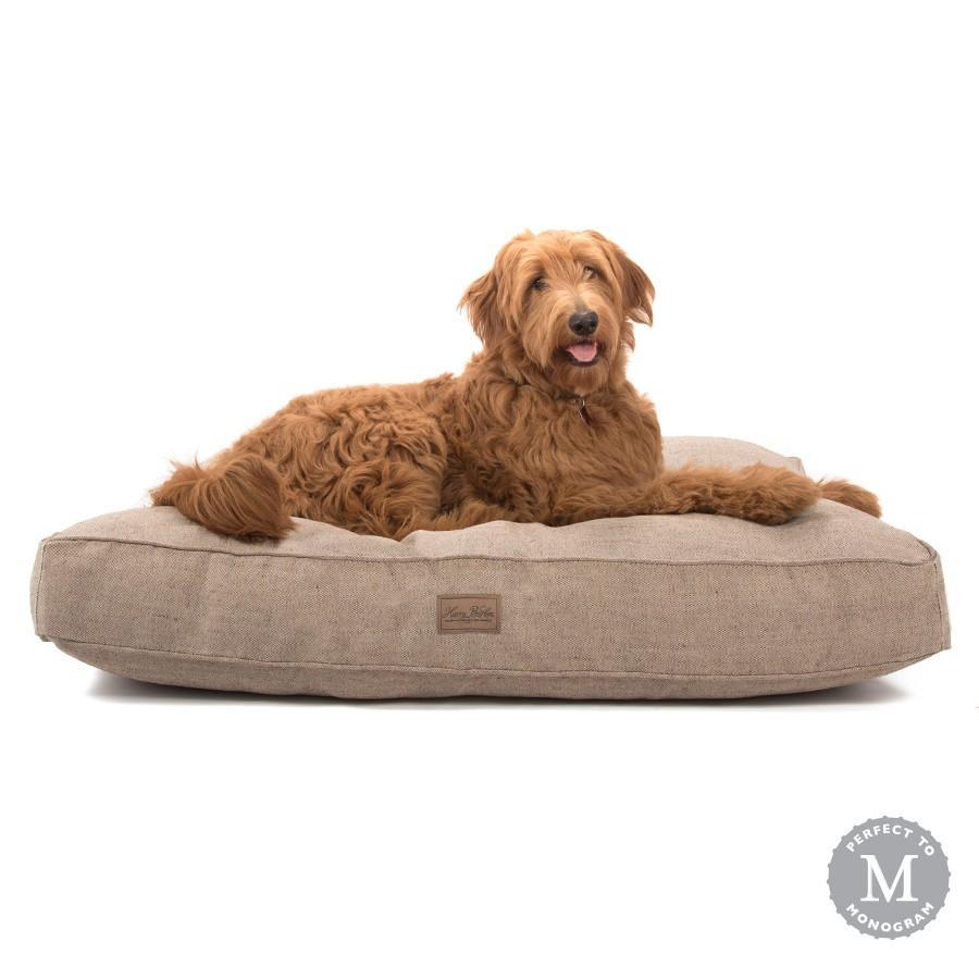 Rectangular Tweed Dog Bed (Direct-Ship) HOME HARRY BARKER Small Taupe Tweed 