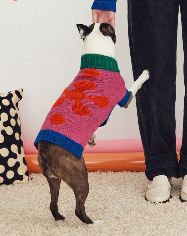 Flower Dog Sweater (FINAL SALE) Wear DUSEN DUSEN   
