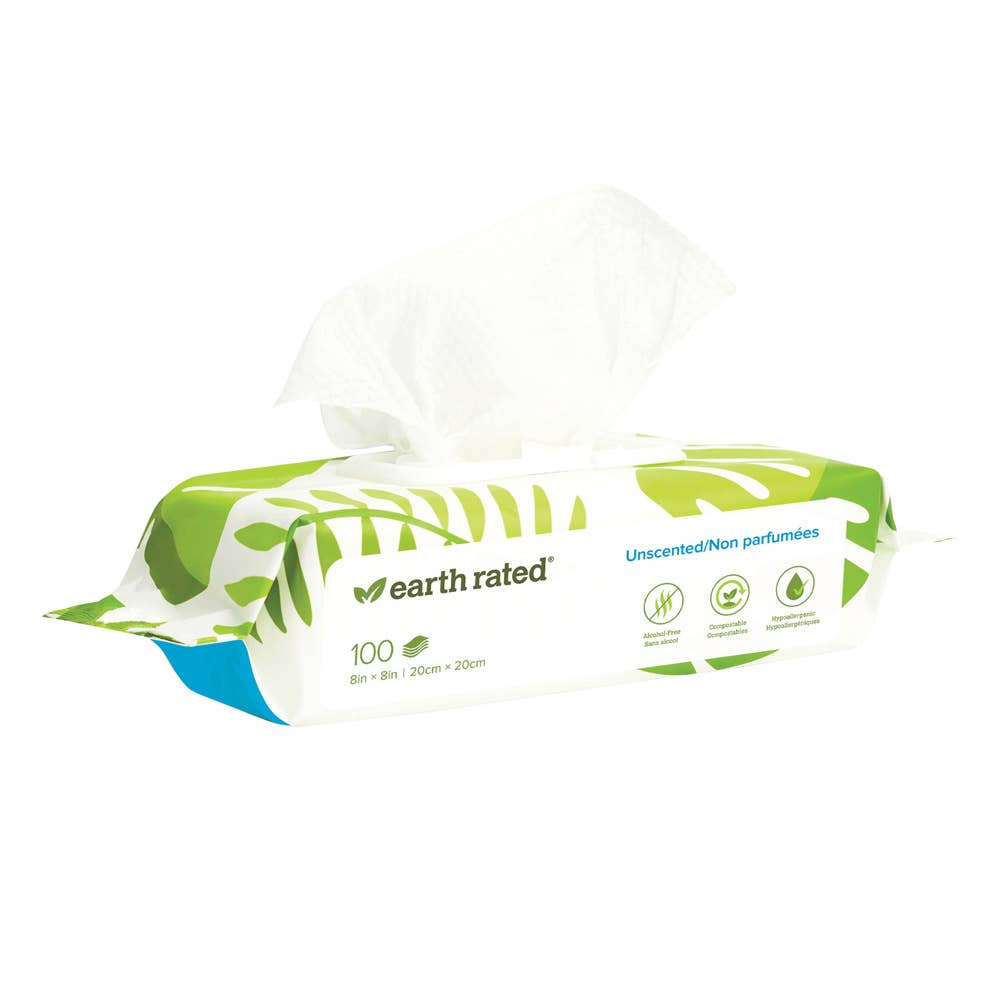 100 Count Dog Grooming Wipes in Unscented HOME EARTH RATED   