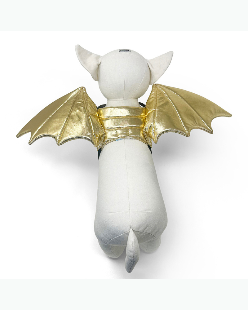 Adjustable Tie-On Howl-O-Ween Gold Dragon Wings Wear DOGO   