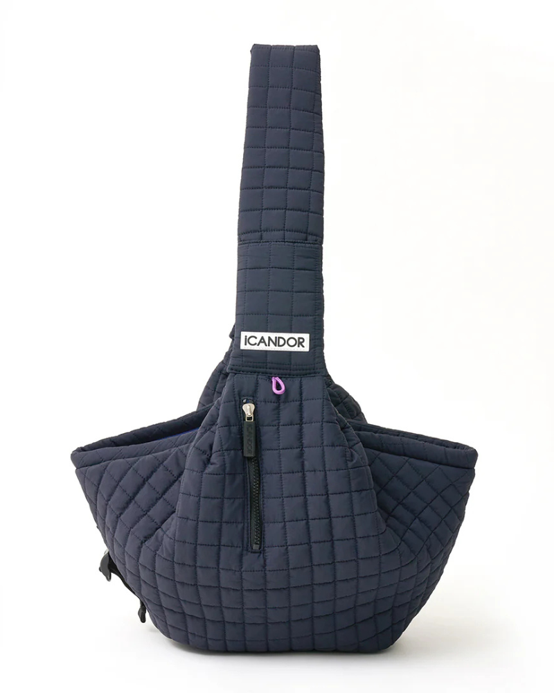 iCANDOR | Dumpling Dog Sling Bag in Midnight Navy | DOG & CO.