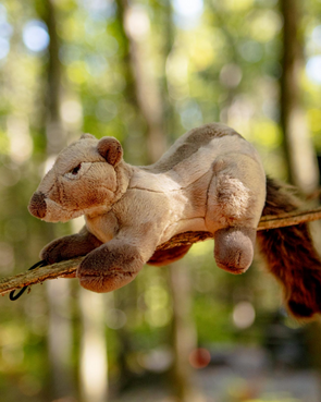 Peanut the Squirrel Squeaky Dog Plush Toy Play FLUFF & TUFF