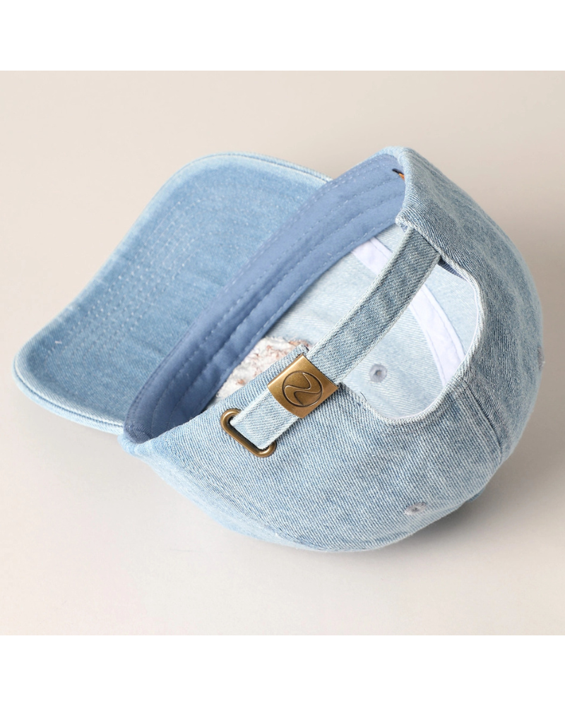 Cavalier Embroidered Denim Hat Human BARKWELL