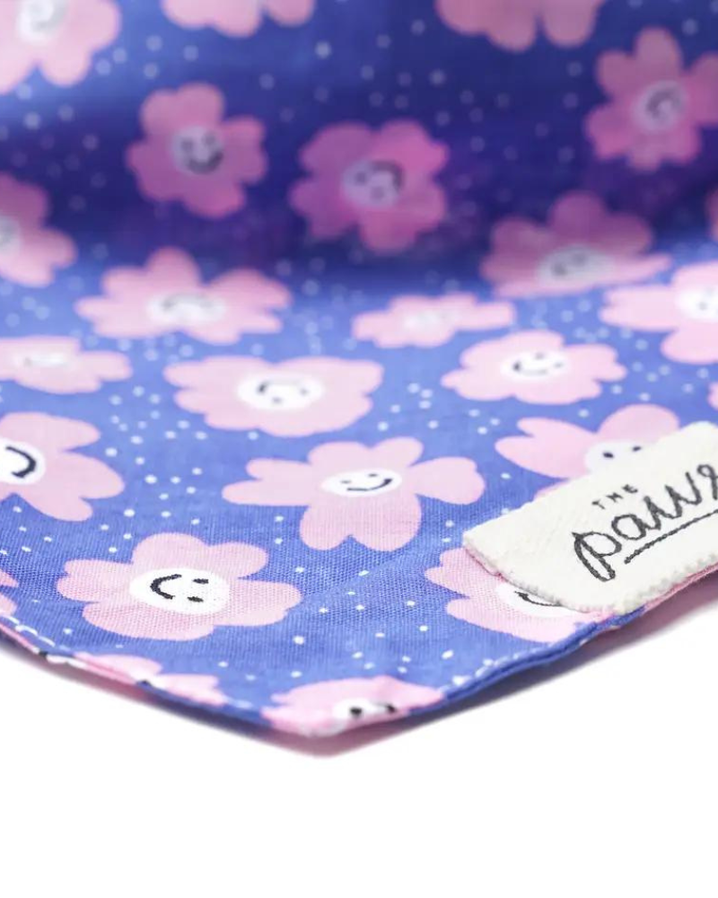 Ditzy Daisies Pink + Purple Dog Bandana (CLEARANCE) Wear THE PAWS   