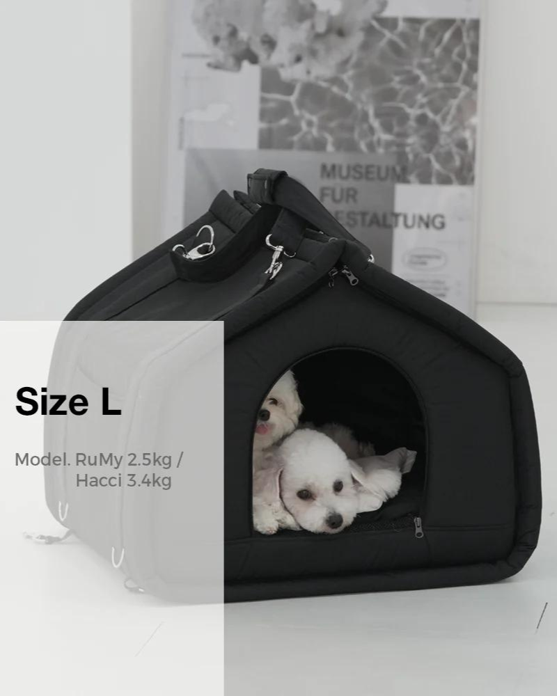 2-In-1 Pet Bed w/ Handles in Black or Beige HOME SSOOOK   