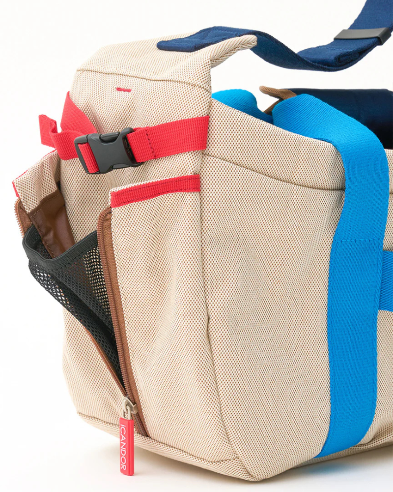 Peek-a-Boo Dog Sling Bag in Cream