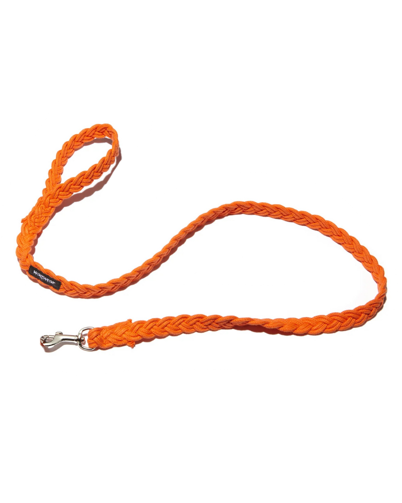 Braided Fisherman Dog Leash in Orange (Made in the USA) WALK WAGWEAR