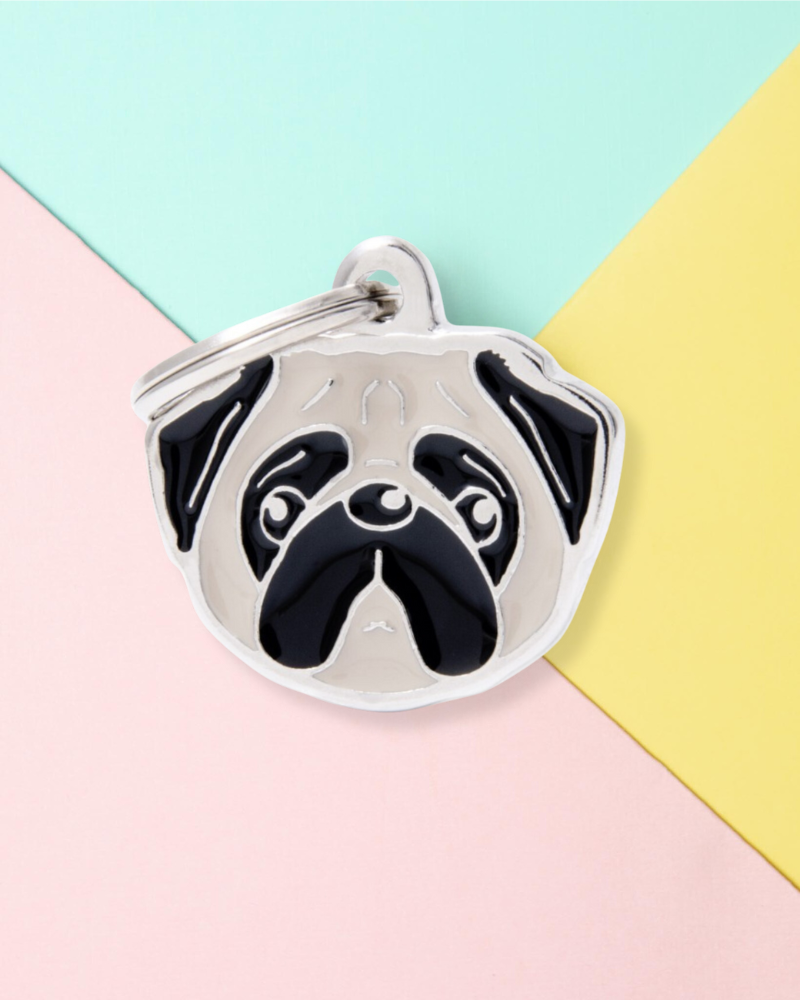 For the Love of a Pug Custom Pet ID Tag Wear MY FAMILY   