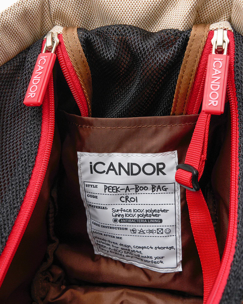 Peek-a-Boo Dog Sling Bag in Cream