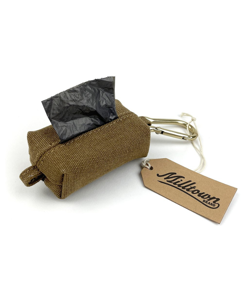 Washed Canvas Poo Bag Holder Add-Ons MILLTOWN BRAND