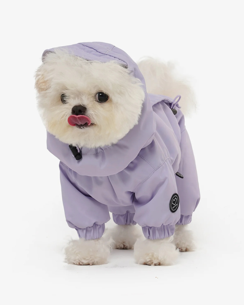 Fleece-Lined Winter Coverall for Dogs (in Black, Lavender or Tan) Wear SSOOOK