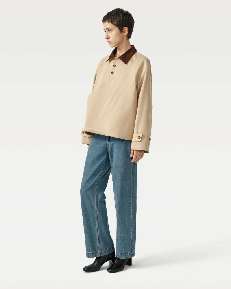 Unisex Trench Jacket with Built-In Kangaroo Pouch Dog Carrier Carry RIIKYU