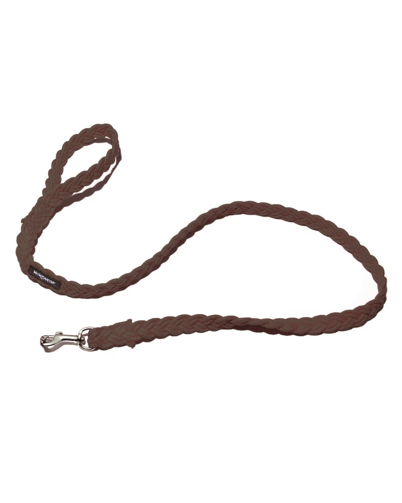 Braided Fisherman Dog Leash in Brown (Made in the USA) WALK WAGWEAR
