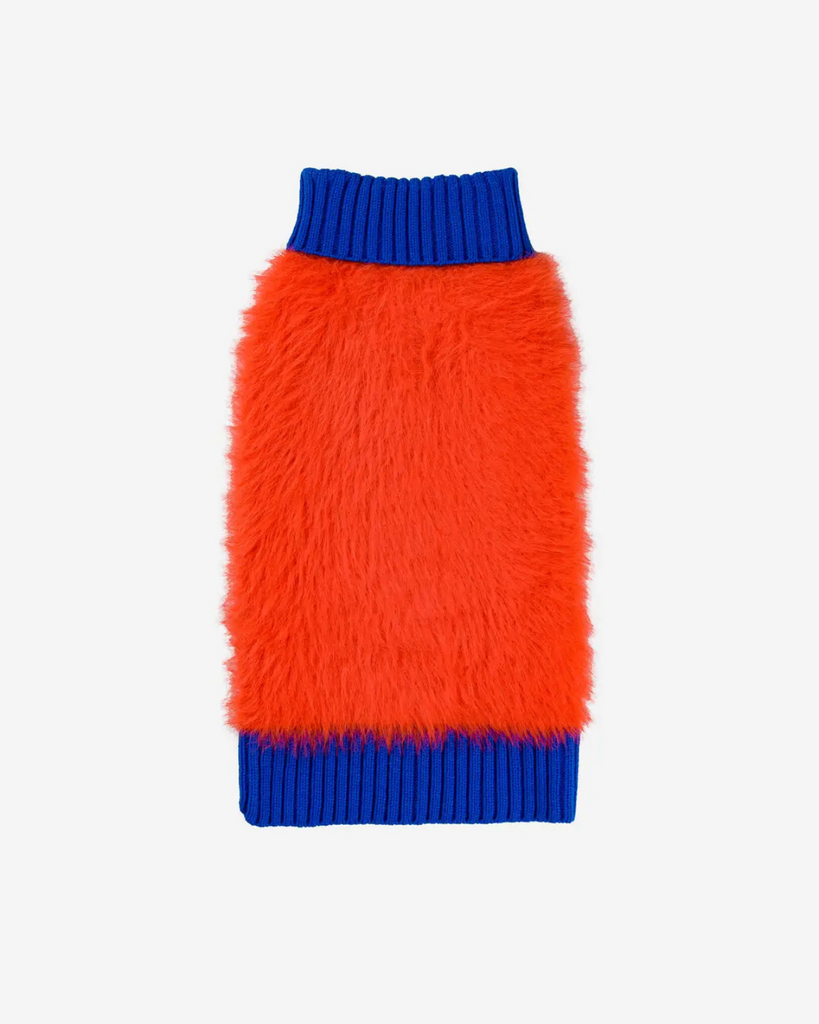Faux Fur Dog Sweater in Poppy Wear VERLOOP
