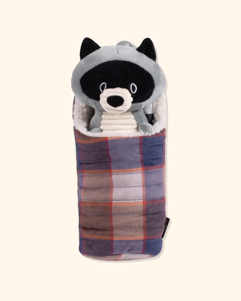 Racoon Camp Pal Crinkle & Squeaker Dog Toy Play PENDLETON
