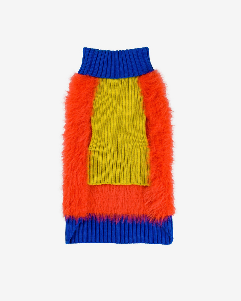 Faux Fur Dog Sweater in Poppy Wear VERLOOP