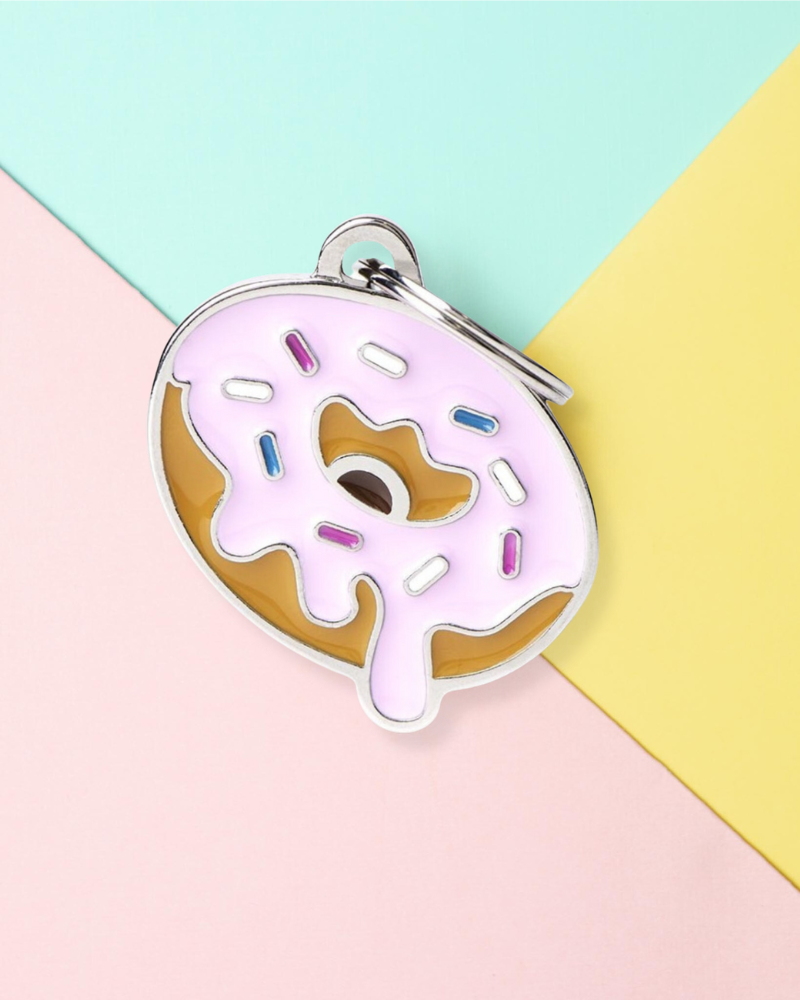 Dogs Love Donuts Custom Pet ID Tag Wear MY FAMILY   