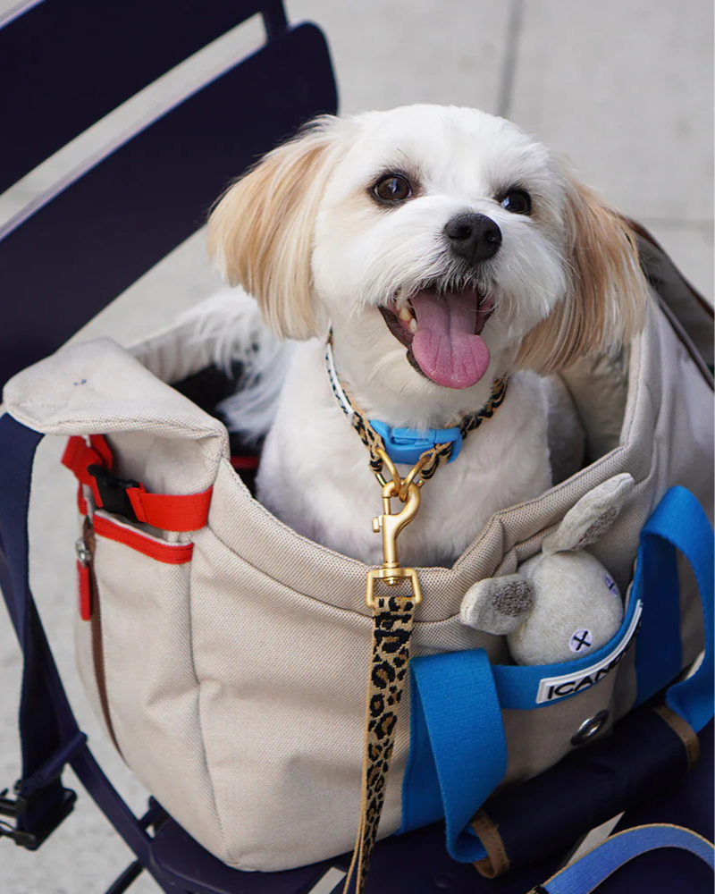 Peek-a-Boo Dog Sling Bag in Cream