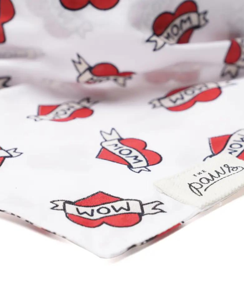 Love MOM Dog Bandana Wear THE PAWS