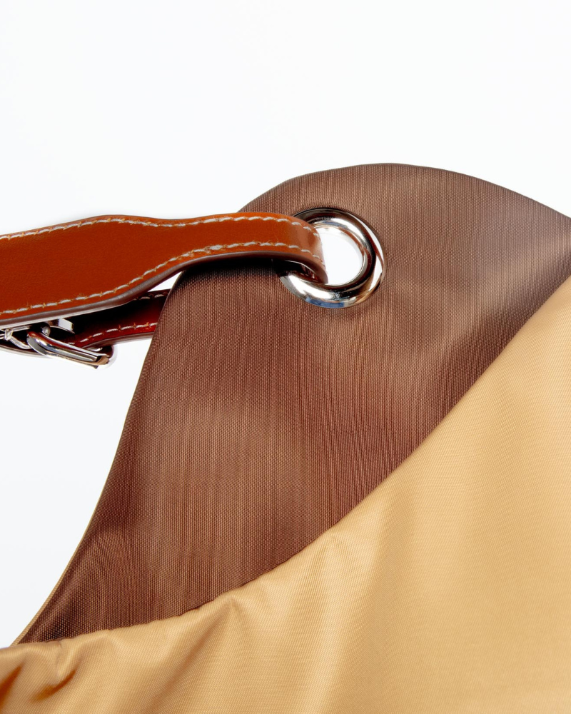 Tulip Reversible Nylon Dog Bag in Havana + Chocolate (Made in Italy) Carry CARLOTTA PALERMO