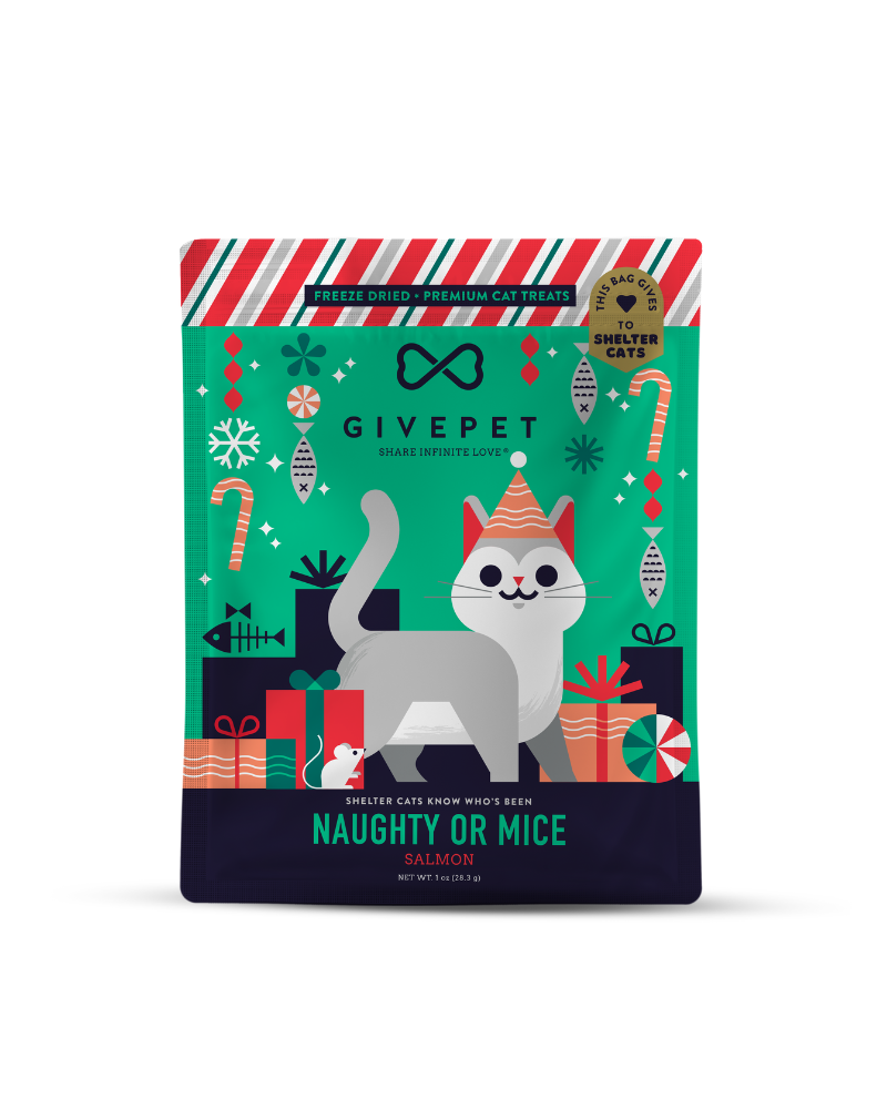 Naughty Or Mice Salmon Freeze-Dried Cat Treats Eat GIVEPET   