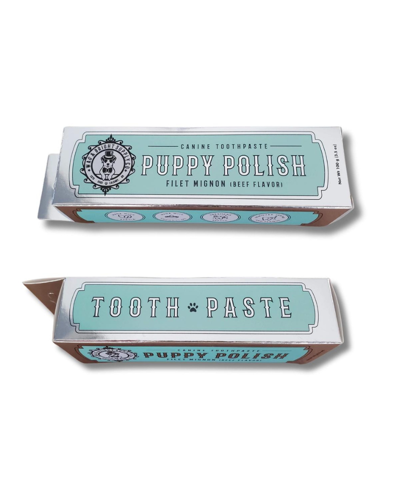 Puppy Polish Dog Toothpaste in Filet Mignon Flavor (Beef) HOME WAG & BRIGHT SUPPLY CO.   